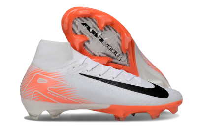 Nike Air Zoom Mercurial Superfly 10 Elite FG Football Boots - White/Black/Orange