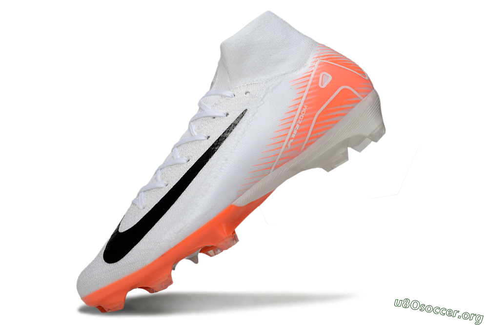 Nike Air Zoom Mercurial Superfly 10 Elite FG Football Boots - White/Black/Orange 5
