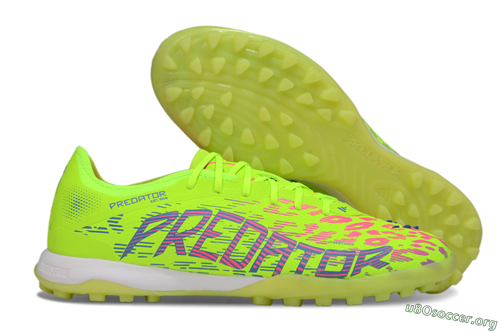 Adidas Predator 25 Elite TF Football Shoes - Yellow/Pink/White 2
