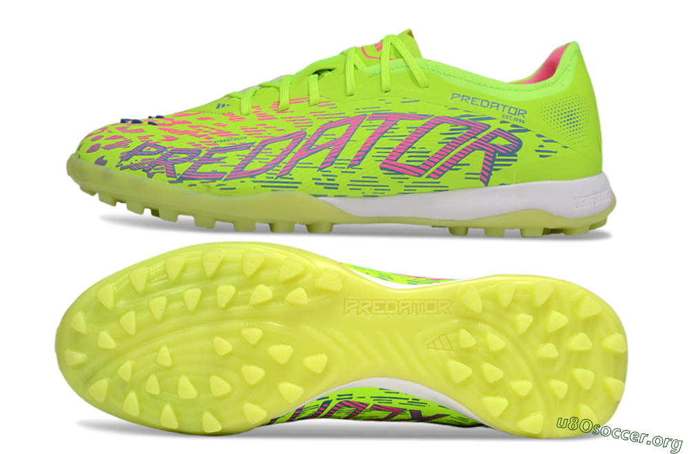 Adidas Predator 25 Elite TF Football Shoes - Yellow/Pink/White 1