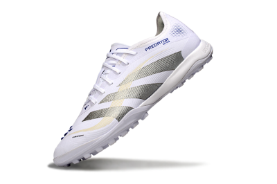 Adidas Predator 25 Elite TF Football Shoes - White/Silver/Blue