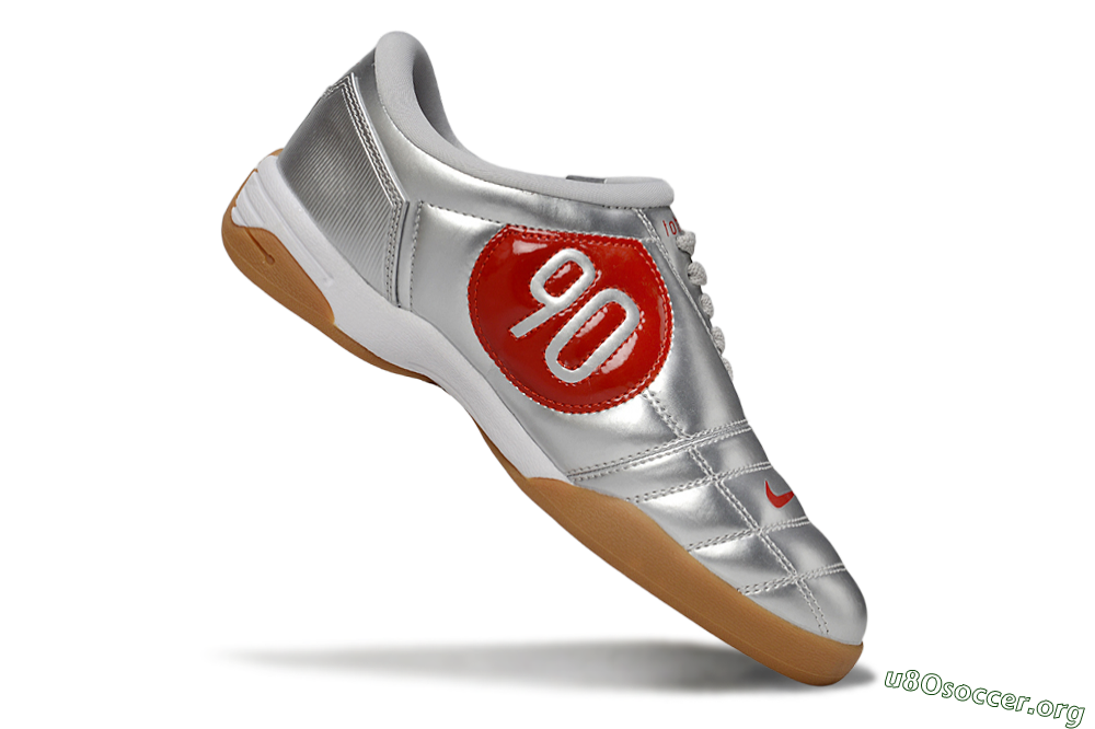 Nike Total 90 II IC Football Shoes - Silver/Red/White 4
