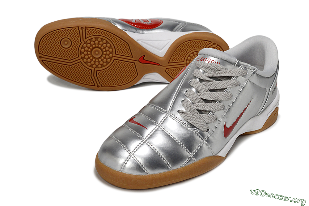 Nike Total 90 II IC Football Shoes - Silver/Red/White 0