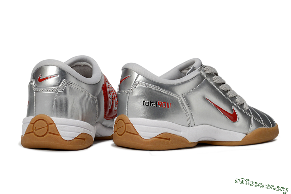 Nike Total 90 II IC Football Shoes - Silver/Red/White 6