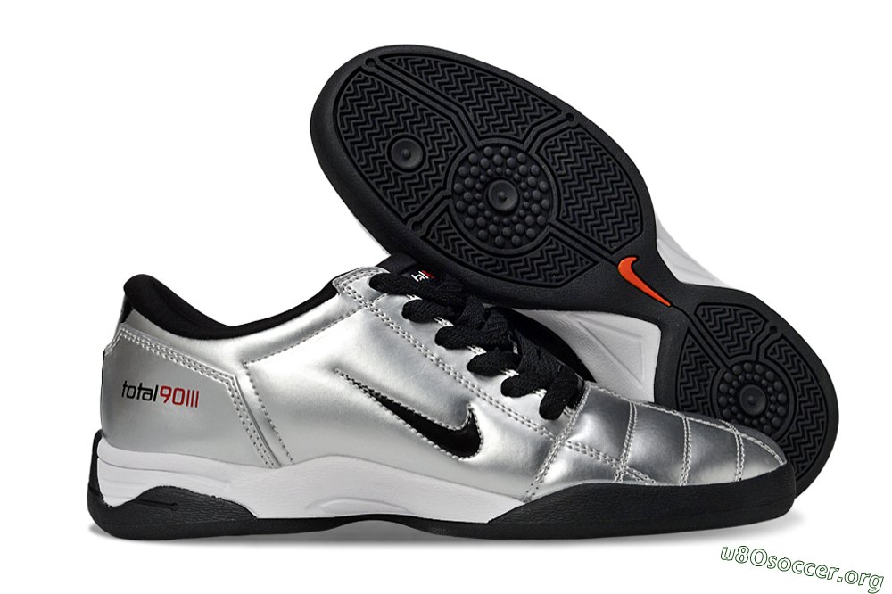Nike Total 90 II IC Football Shoes - Silver/Black/White 2