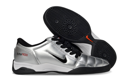 Nike Total 90 II IC Football Shoes - Silver/Black/White