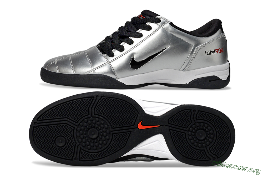 Nike Total 90 II IC Football Shoes - Silver/Black/White 1