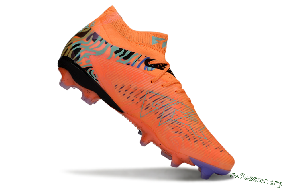 Puma Future 8 Ultimate FG Football Boots - Orange/Blue/Black 4