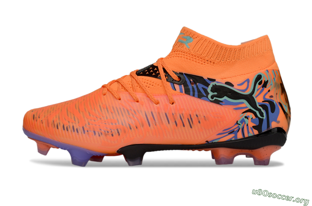 Puma Future 8 Ultimate FG Football Boots - Orange/Blue/Black 3