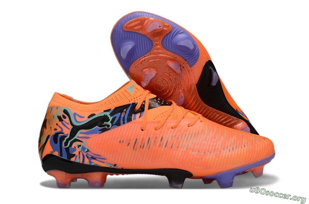 Puma Future 8 Ultimate FG Football Boots - Orange/Blue/Black 2