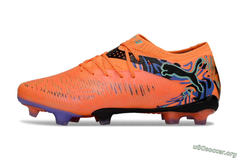 Puma Future 8 Ultimate FG Football Boots - Orange/Blue/Black 3