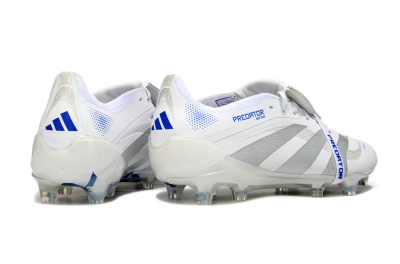 Adidas Predator Elite Foldover Tongue FG Football Boots - White/Silver/Blue