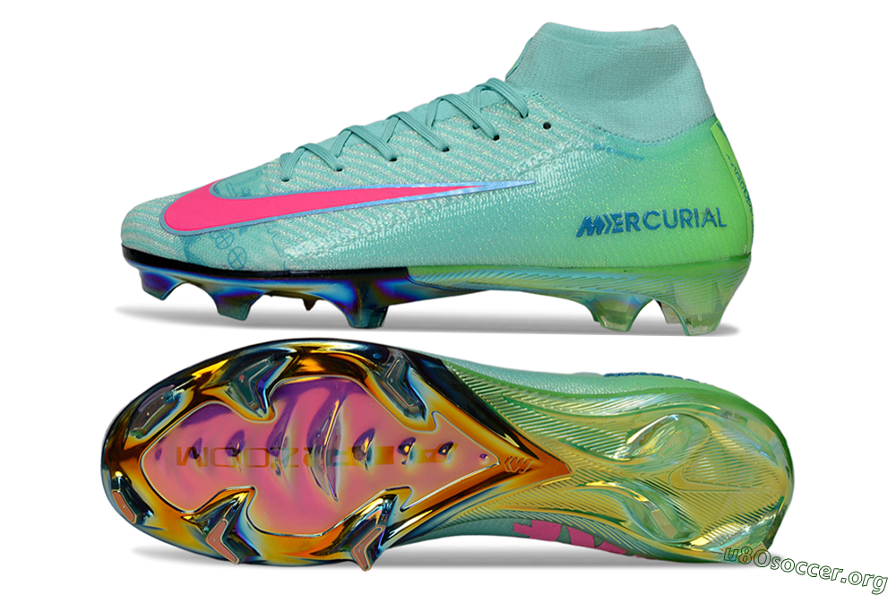 Nike Air Zoom Mercurial Superfly 10 Elite FG Football Boots - Jade/Pink/Gold 1