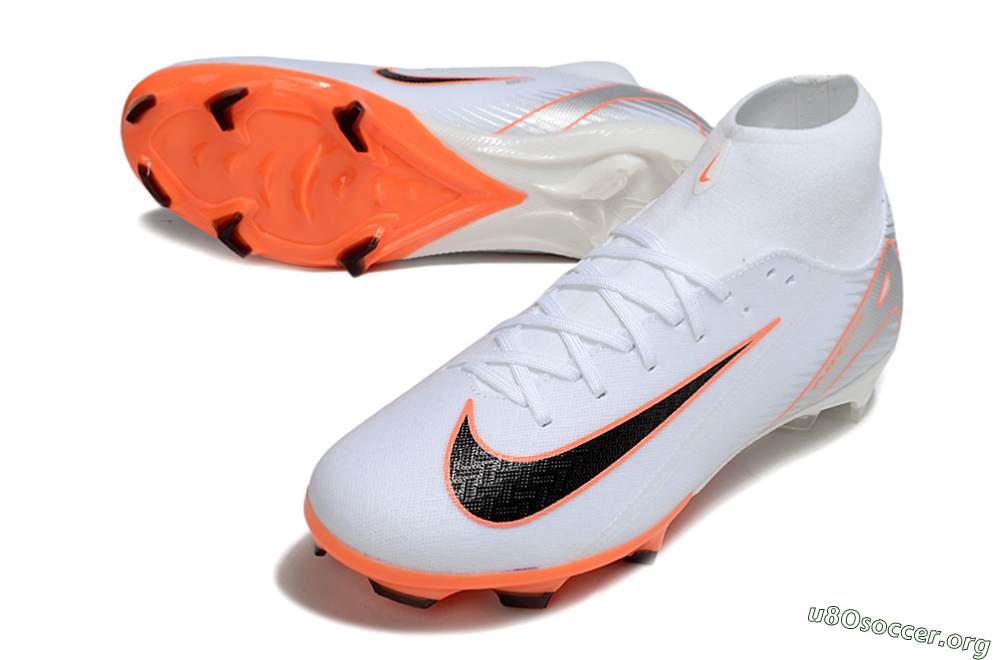 Nike Air Zoom Mercurial Superfly 10 Academy FG Football Boots - White/Black/Orange/Silver 0