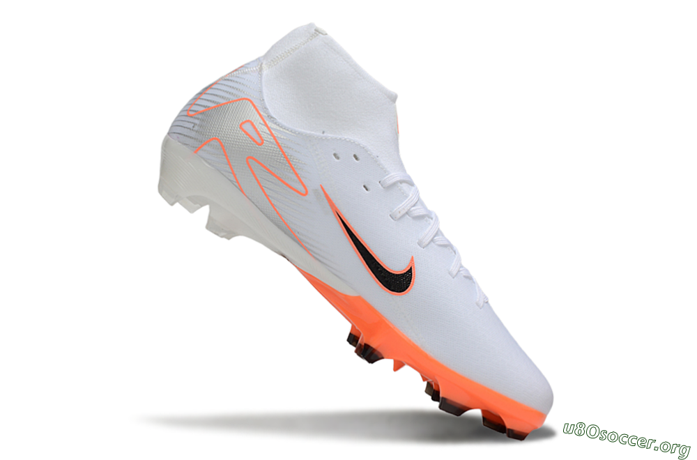 Nike Air Zoom Mercurial Superfly 10 Academy FG Football Boots - White/Black/Orange/Silver 4