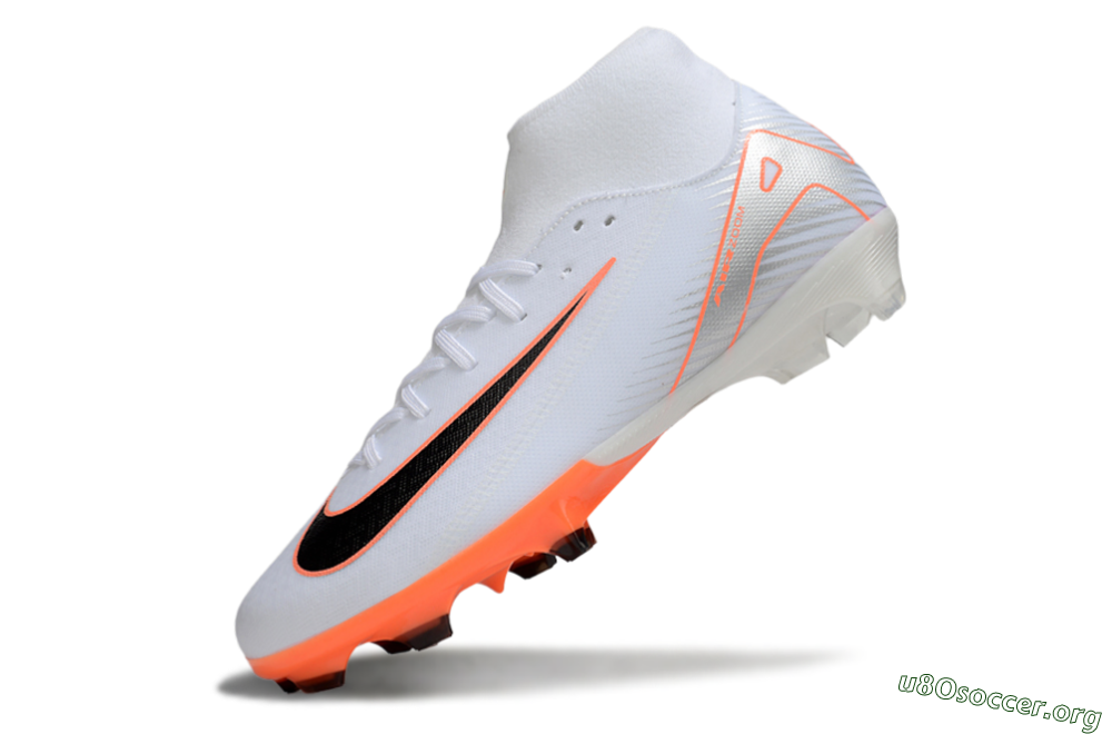 Nike Air Zoom Mercurial Superfly 10 Academy FG Football Boots - White/Black/Orange/Silver 5