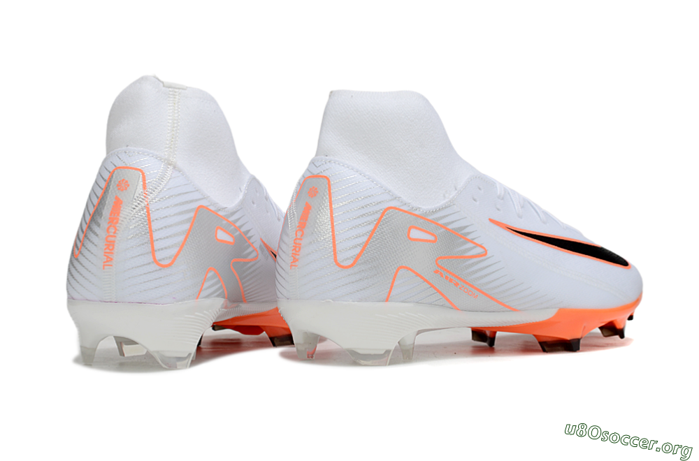 Nike Air Zoom Mercurial Superfly 10 Academy FG Football Boots - White/Black/Orange/Silver 6