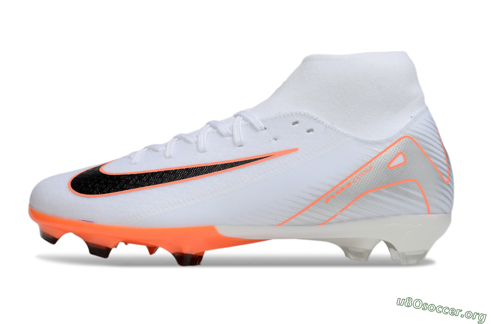 Nike Air Zoom Mercurial Superfly 10 Academy FG Football Boots - White/Black/Orange/Silver 3
