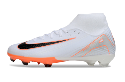 Nike Air Zoom Mercurial Superfly 10 Academy FG Football Boots - White/Black/Orange/Silver