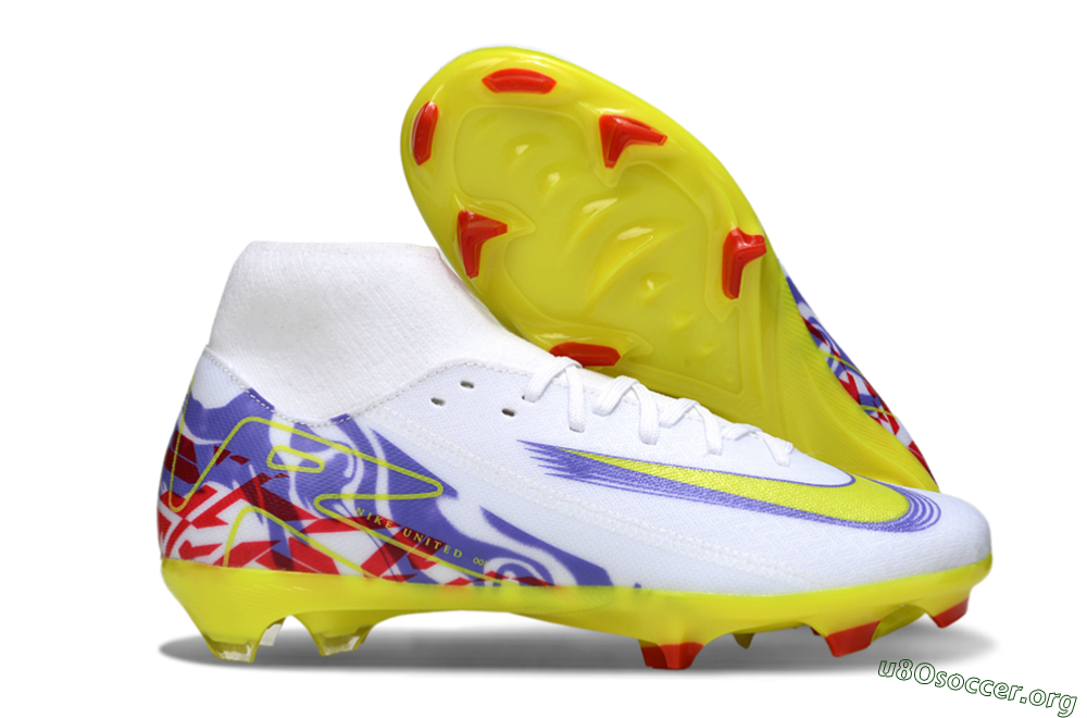 Nike Air Zoom Mercurial Superfly 10 Academy FG Football Boots - White/Purple/Yellow/Red 2