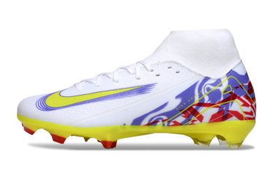 Nike Air Zoom Mercurial Superfly 10 Academy FG Football Boots - White/Purple/Yellow/Red