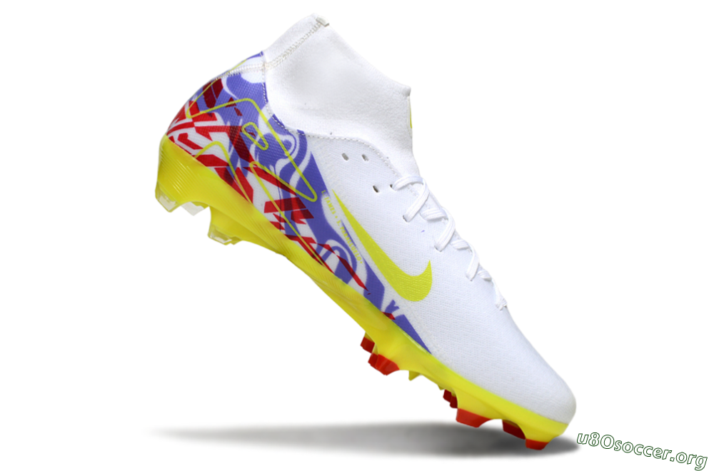 Nike Air Zoom Mercurial Superfly 10 Academy FG Football Boots - White/Purple/Yellow/Red 4