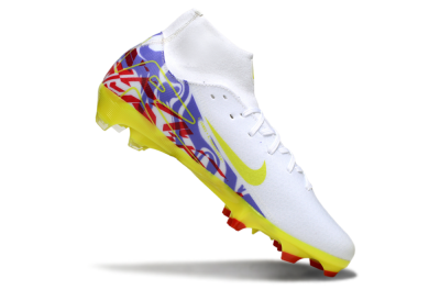Nike Air Zoom Mercurial Superfly 10 Academy FG Football Boots - White/Purple/Yellow/Red