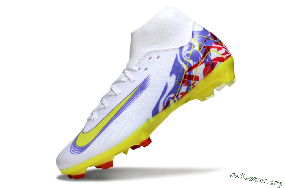 Nike Air Zoom Mercurial Superfly 10 Academy FG Football Boots - White/Purple/Yellow/Red 5