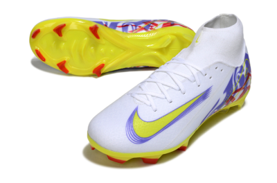 Nike Air Zoom Mercurial Superfly 10 Academy FG Football Boots - White/Purple/Yellow/Red
