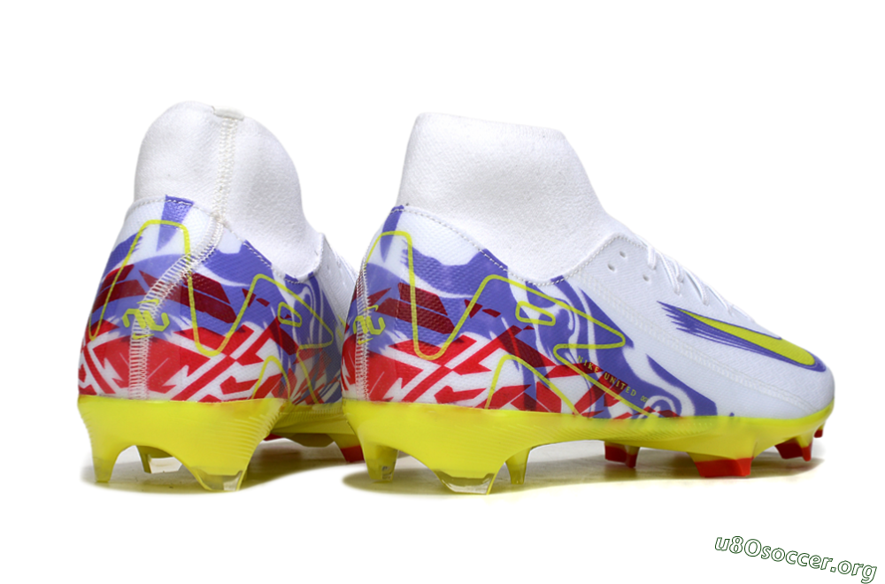 Nike Air Zoom Mercurial Superfly 10 Academy FG Football Boots - White/Purple/Yellow/Red 6