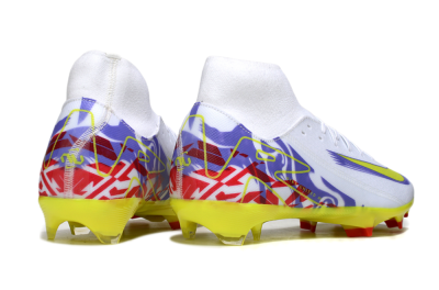 Nike Air Zoom Mercurial Superfly 10 Academy FG Football Boots - White/Purple/Yellow/Red