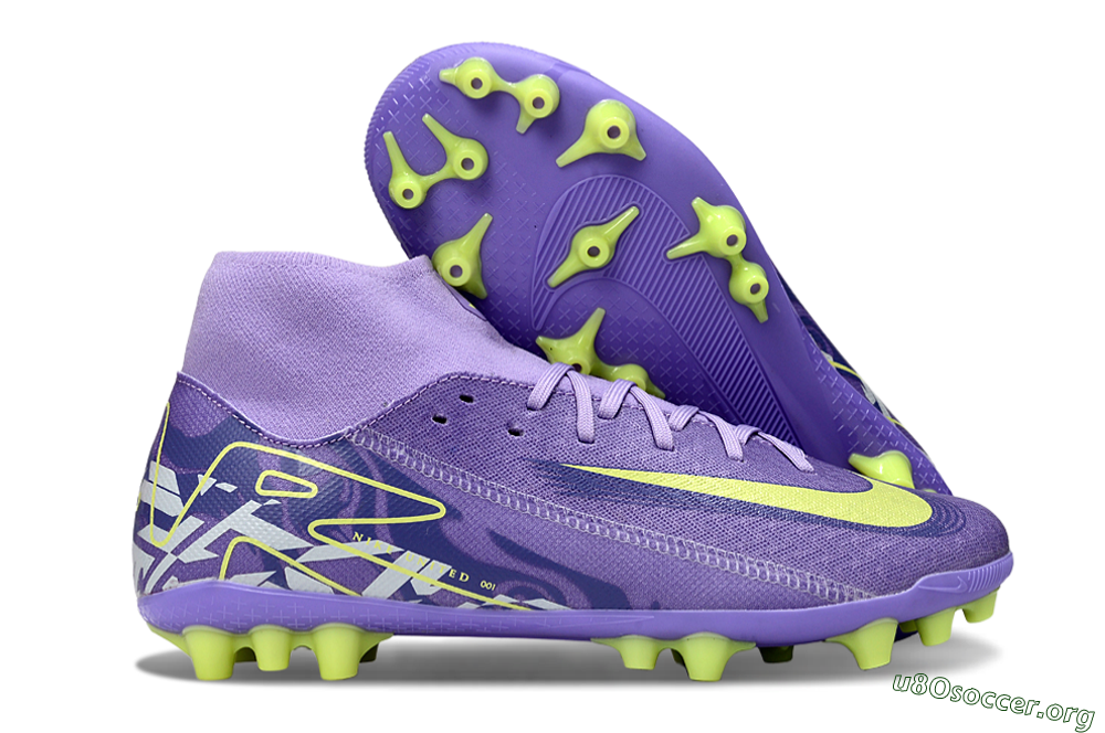 Nike Air Zoom Mercurial Superfly 10 Academy AG Football Boots - Purple/Yellow/White 2