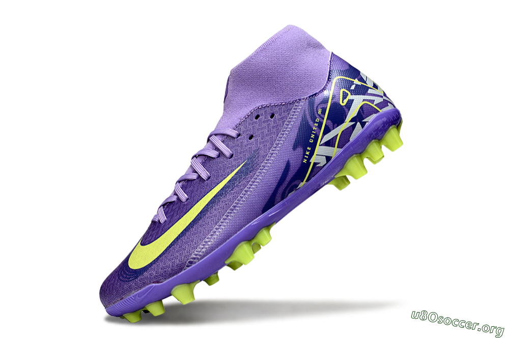 Nike Air Zoom Mercurial Superfly 10 Academy AG Football Boots - Purple/Yellow/White 5
