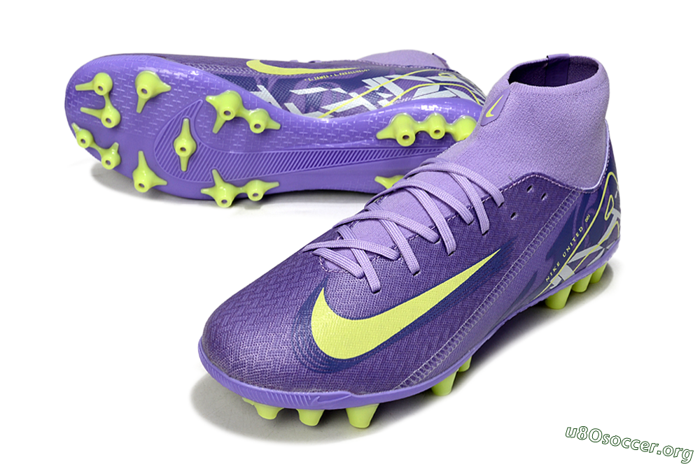 Nike Air Zoom Mercurial Superfly 10 Academy AG Football Boots - Purple/Yellow/White 0