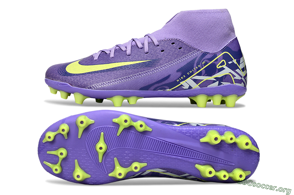 Nike Air Zoom Mercurial Superfly 10 Academy AG Football Boots - Purple/Yellow/White 1