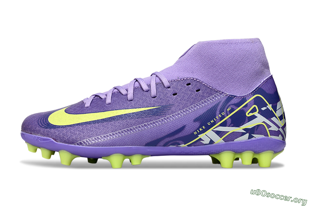 Nike Air Zoom Mercurial Superfly 10 Academy AG Football Boots - Purple/Yellow/White 3