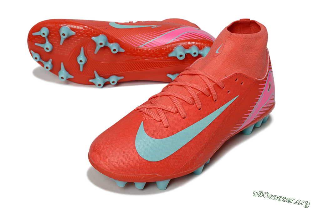 Nike Air Zoom Mercurial Superfly 10 Academy AG Football Boots - Red/Jade/Pink 0