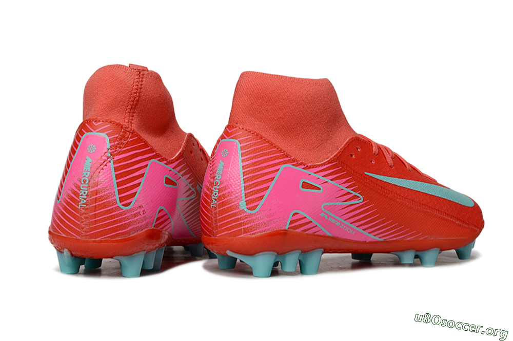 Nike Air Zoom Mercurial Superfly 10 Academy AG Football Boots - Red/Jade/Pink 6