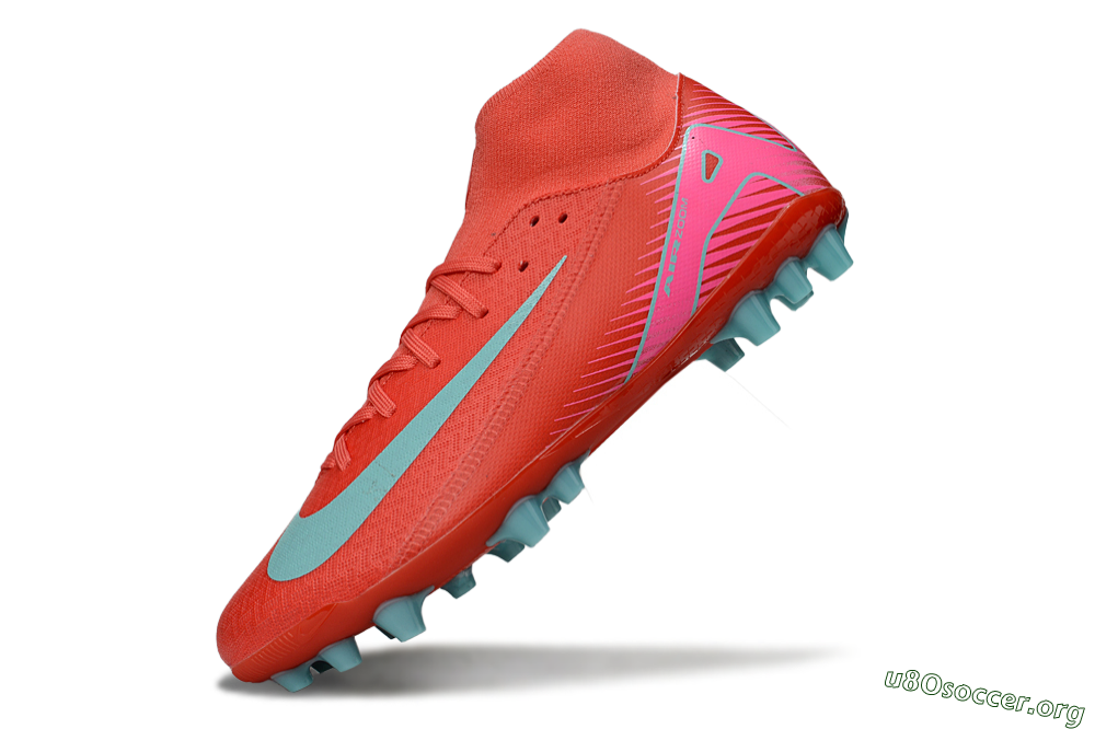 Nike Air Zoom Mercurial Superfly 10 Academy AG Football Boots - Red/Jade/Pink 5