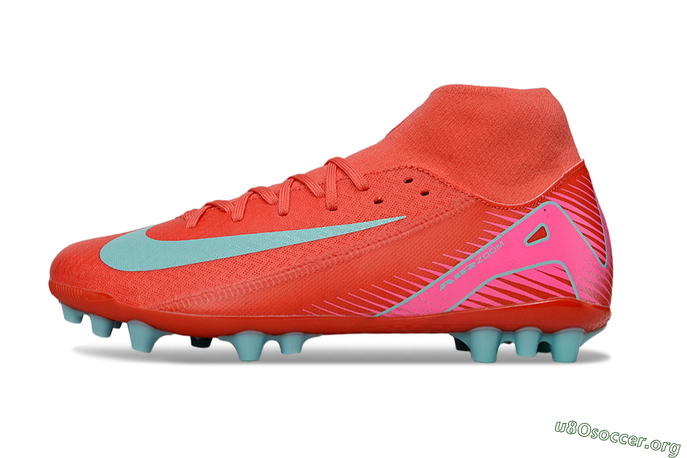 Nike Air Zoom Mercurial Superfly 10 Academy AG Football Boots - Red/Jade/Pink 3