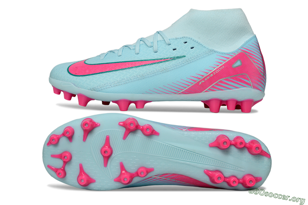 Nike Air Zoom Mercurial Superfly 10 Academy AG Football Boots - Jade/Pink/Silver 1