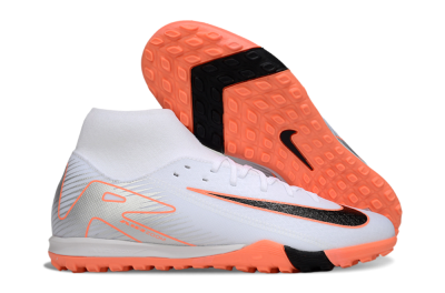 Nike Air Zoom Mercurial Superfly 10 Academy TF Football Shoes - White/Black/Orange/Silver