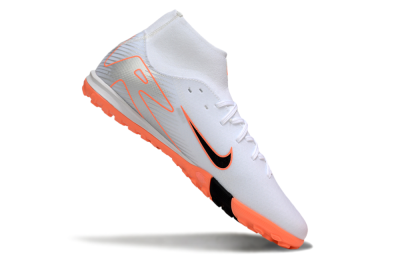 Nike Air Zoom Mercurial Superfly 10 Academy TF Football Shoes - White/Black/Orange/Silver