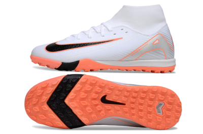 Nike Air Zoom Mercurial Superfly 10 Academy TF Football Shoes - White/Black/Orange/Silver