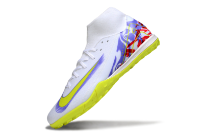 Nike Air Zoom Mercurial Superfly 10 Academy TF Football Shoes - White/Purple/Yellow/Red