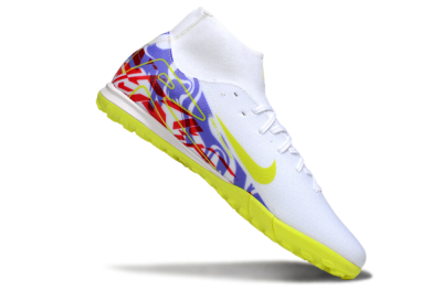 Nike Air Zoom Mercurial Superfly 10 Academy TF Football Shoes - White/Purple/Yellow/Red