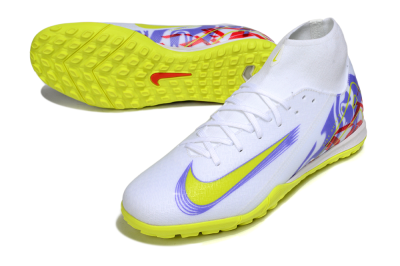 Nike Air Zoom Mercurial Superfly 10 Academy TF Football Shoes - White/Purple/Yellow/Red