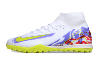 Nike Air Zoom Mercurial Superfly 10 Academy TF Football Shoes - White/Purple/Yellow/Red