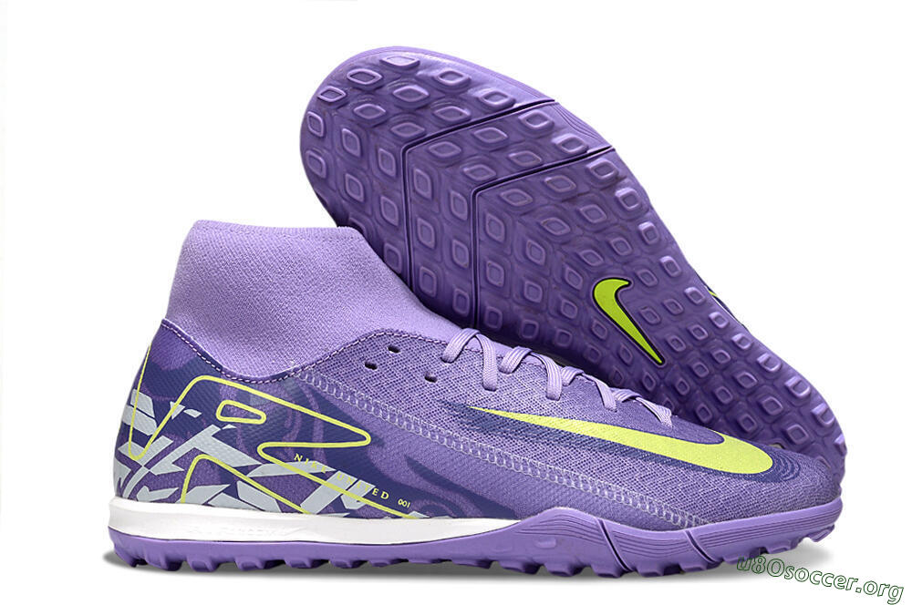 Nike Air Zoom Mercurial Superfly 10 Academy TF Football Shoes - Purple/Yellow/White 2