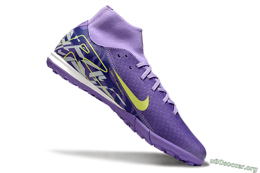 Nike Air Zoom Mercurial Superfly 10 Academy TF Football Shoes - Purple/Yellow/White 4